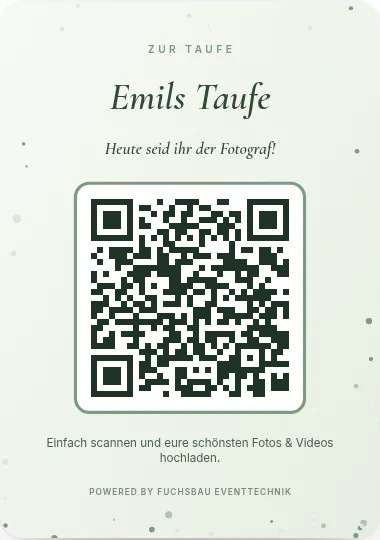 Tischaufsteller-Vorlage „Emils Taufe"
