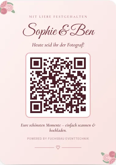Tischaufsteller-Vorlage „Sophie & Ben"